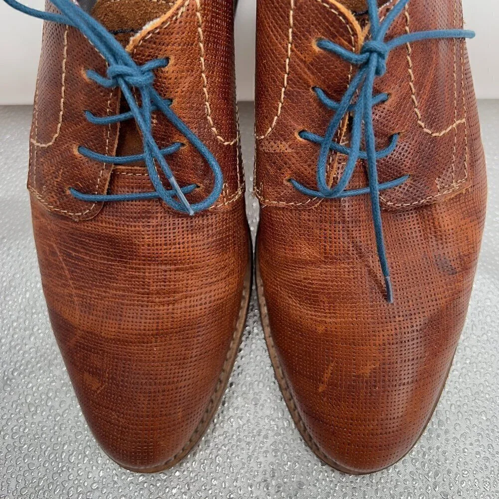 Bull Boxer Mens Hand Crafted Leather Upper Lace-Up Shoes Size 10
